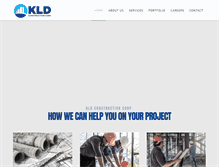 Tablet Screenshot of kldconstruction.com